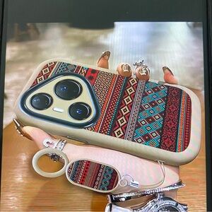 Tribal Pattern Phone Case with Ring Holder